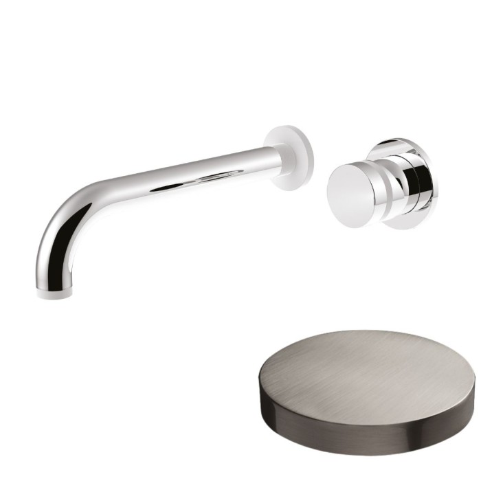 Смеситель встраиваемый для раковины, однорычажный, без донного клапана, Giulini My ring, никель матовый арт. MR0026NKO