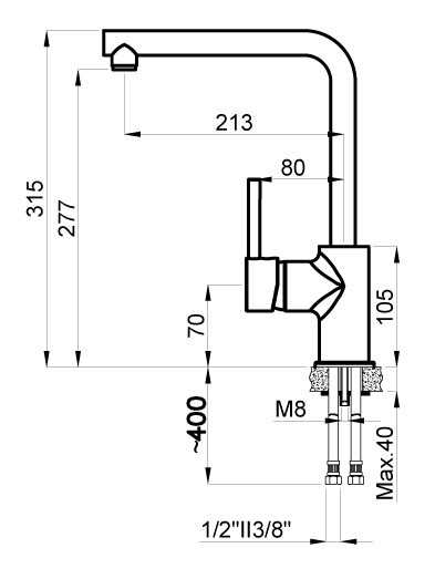 Смеситель для кухни, хром, Azario EVANS арт. AZ-15294441