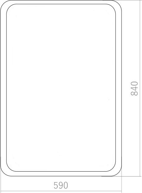 Зеркало 600х800 рама пластик, Azario Мальта-лофт - ФР-00002427