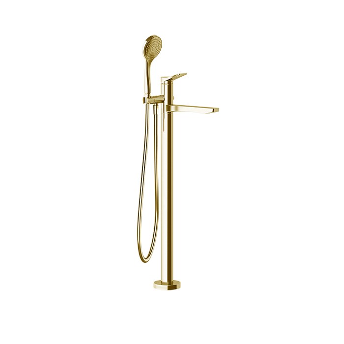 Смесителя для ванны, напольнный, с душевой лейкой, Gessi Rilievo, gold brushed ccp арт. 59131#087