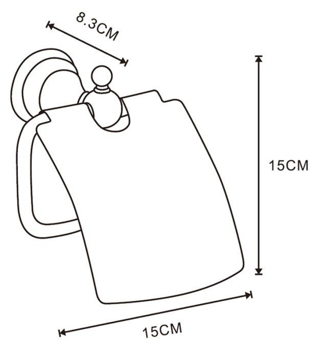 Держатель туалетной бумаги с крышкой, бронза, Azario Elvia - AZ-91110Q