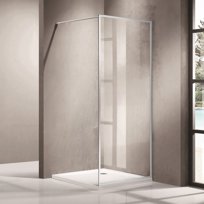 Душевая перегородка Walk-in 1000х2000 прозрачное стекло, цвет профиля серебро  Richmond, Azario арт. AZ-NAG 6310 1000
