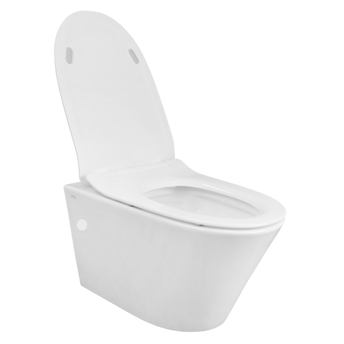 Сет: Инсталляция + Унитаз подвесной Creo Ceramique с системой смыва Tornado, в комплекте с быстросъемным сиденьем микролифт  Azario - AZ-8010-1000+CR1100NR