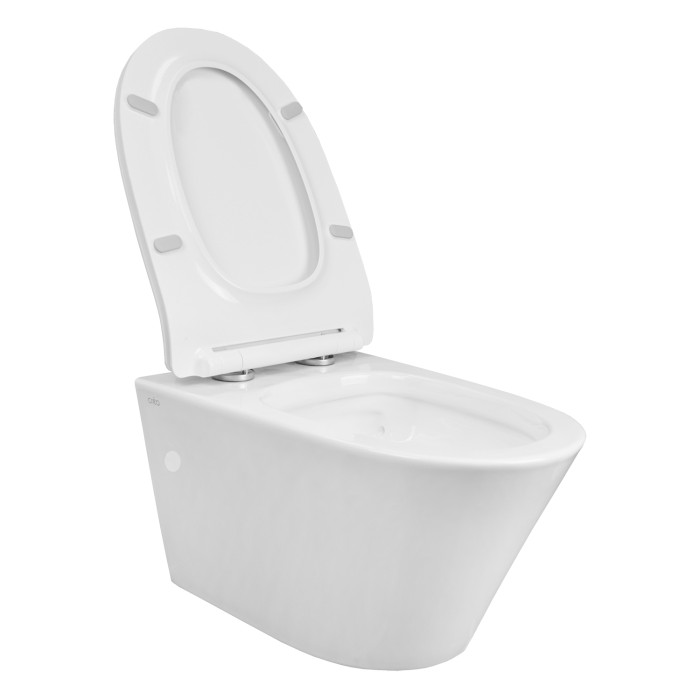 Сет: Инсталляция + Унитаз подвесной Creo Ceramique с системой смыва Tornado, в комплекте с быстросъемным сиденьем микролифт  Azario - AZ-8010-1000+CR1100NR