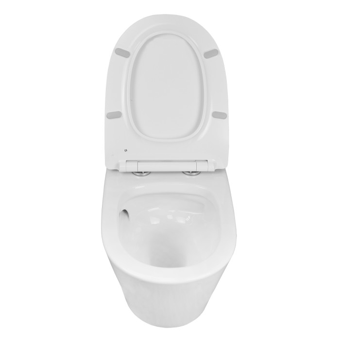 Сет: Инсталляция + Унитаз подвесной Creo Ceramique с системой смыва Tornado, в комплекте с быстросъемным сиденьем микролифт  Azario - AZ-8010-1000+CR1100NR