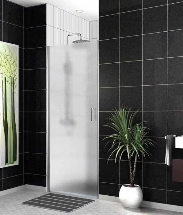 Душевая дверь в нишу 90x190 BelBagno, глянцевый хром, Uno арт. UNO-B-1-90-P-Cr