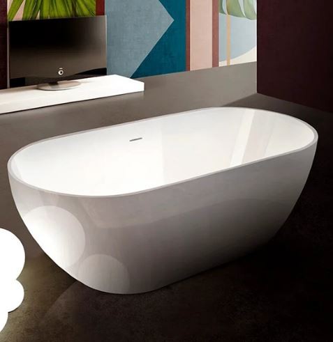 Ванна отдельностоящая Gruppo Treesse Clivia 160х75х57 см цвет: белый глянцевый арт. V446BL