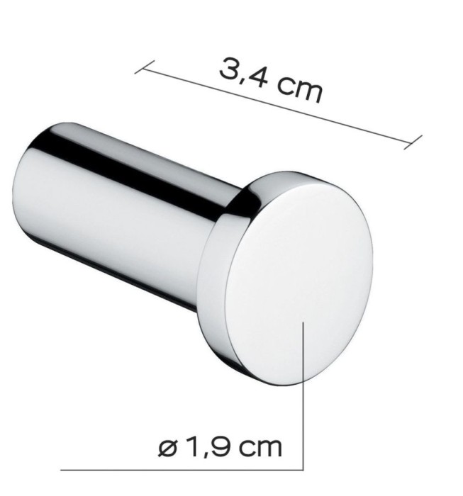 Крючок одинарный Canarie Gedy, A227(13) цвет: хром