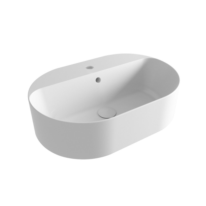 Накладная раковина с отверстием под смеситель, 60x40x17 cm, Olympia ceramica Open, белый глянцевый арт. OPE42OV60101