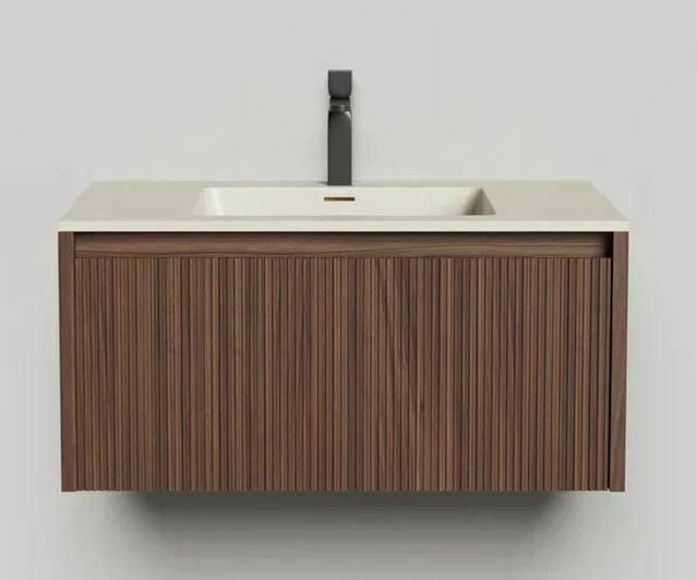 Подвесная тумба domino 800, шпон, гладкий фасад, onda, Salini арт. 27D208ON