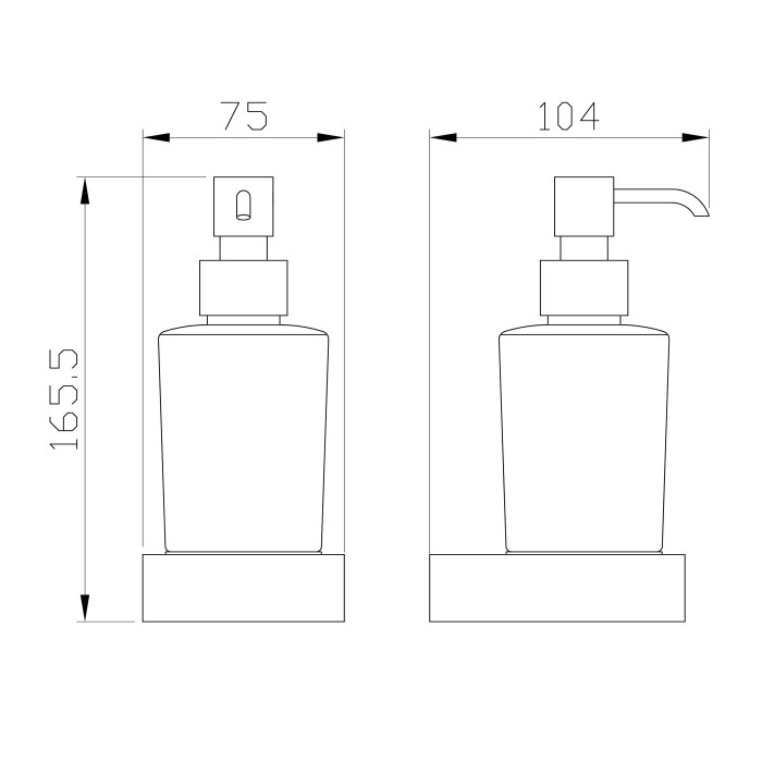 Дозатор мыла, Wonzon & Woghand Lotte, WW-8333-BGM цвет: графит