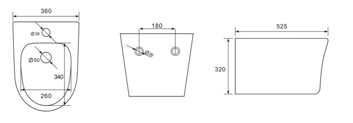 Биде подвесное Aquatek Ника, белый арт. AQ1009-00