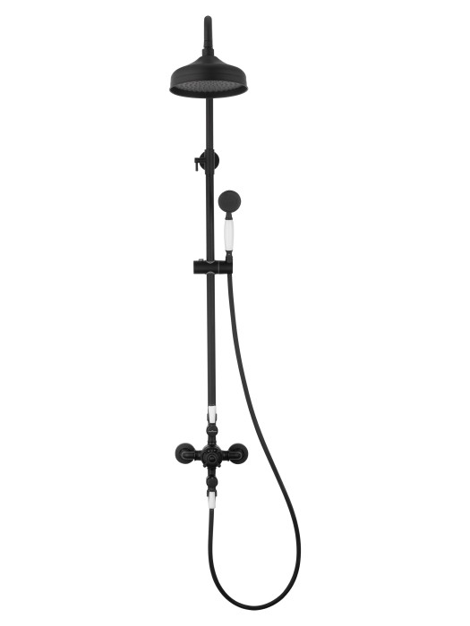 Душевая система с термостатом, Wonzon & Woghand Retro, WW-B3041-MB цвет: черный