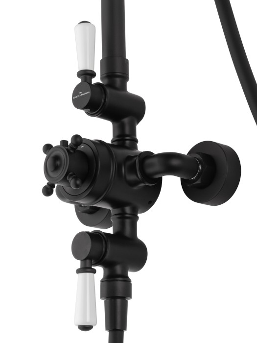 Душевая система с термостатом, Wonzon & Woghand Retro, WW-B3041-MB цвет: черный