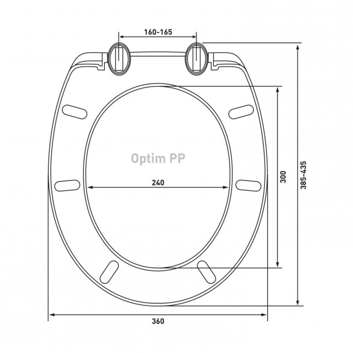 Сиденье для унитаза Berges Optim PP  арт. 021304