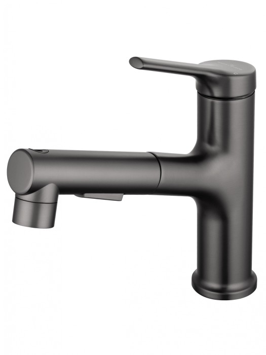 Смеситель для раковины с выдвижным изливом, Wonzon &amp; Woghand, WW-A40862-BGG цвет: графит