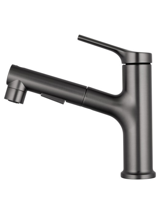Смеситель для раковины с выдвижным изливом, Wonzon & Woghand, WW-A40862-BGG цвет: графит