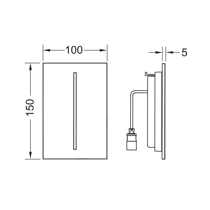 Лицевая панель, цвет: серовато-бежевый, filo velvet urinal TECE арт. 9242084