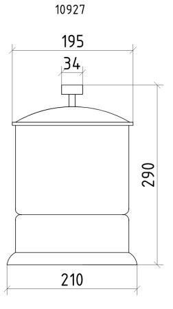 Ведро для мусора, Royal cristal, Boheme 10927-G