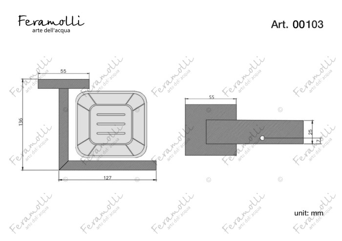 Мыльница, хром, Maggiore Feramolli - CL103