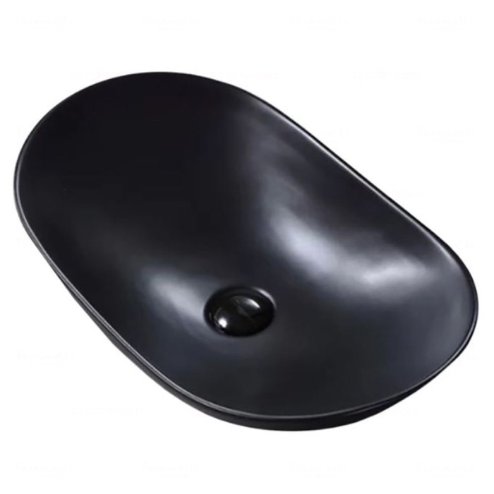 Раковина накладная, черный, Oval Onyx Feramolli - CL681