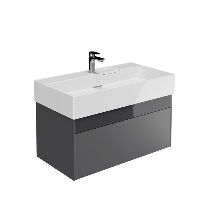 Тумба подвесная 2 ящика 90 см, Logica Kerama Marazzi, серый - LOG.90.2\ST