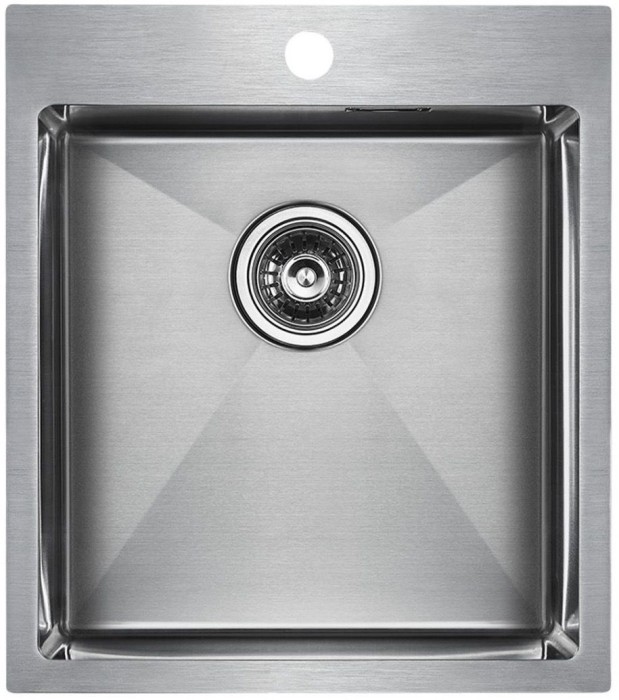 Мойка для кухни нержавеющая 450х510мм Paulmark NECKAR, брашированная нерж. сталь - PM804551-BS