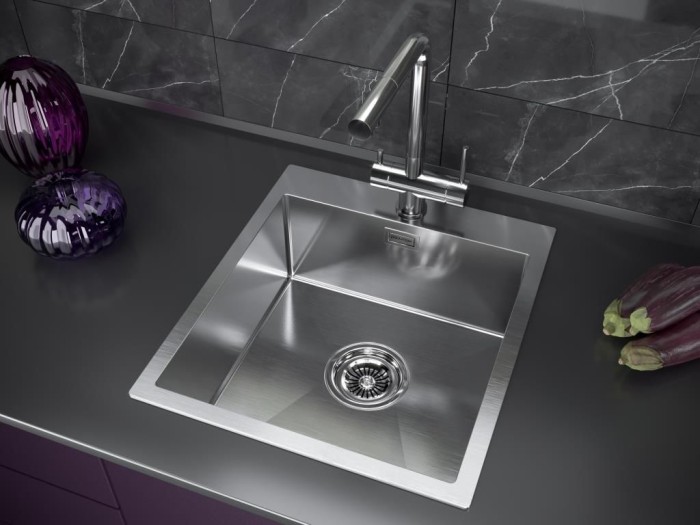 Мойка для кухни нержавеющая 450х510мм Paulmark NECKAR, брашированная нерж. сталь - PM804551-BS