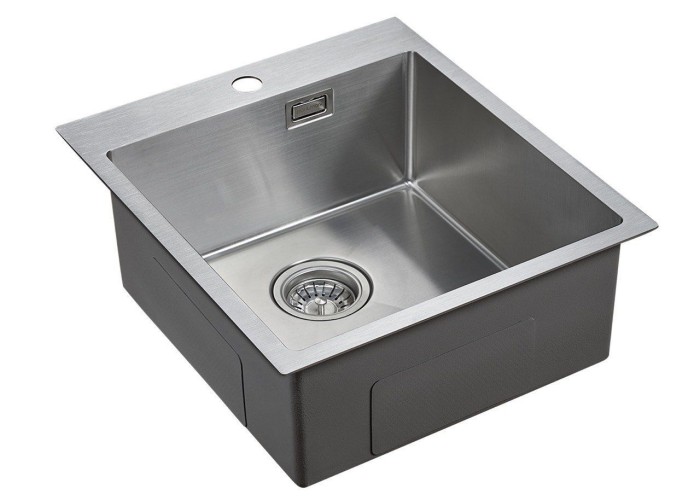 Мойка для кухни нержавеющая 450х510мм Paulmark NECKAR, брашированная нерж. сталь - PM804551-BS