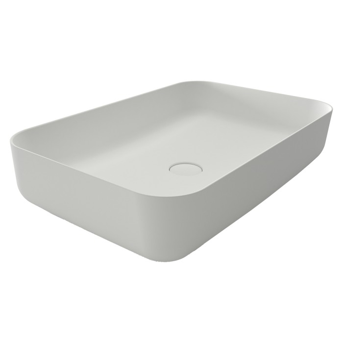 Раковина 600x400x130 накладная из искусственного камня, белая, Azario FRETTA ROUND - AZ-1358S