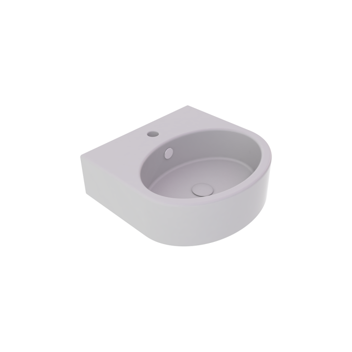 Раковина подвесная 45х44 см дымчатый матовый, GSG Ceramic Design Like, LKLAVBW45019