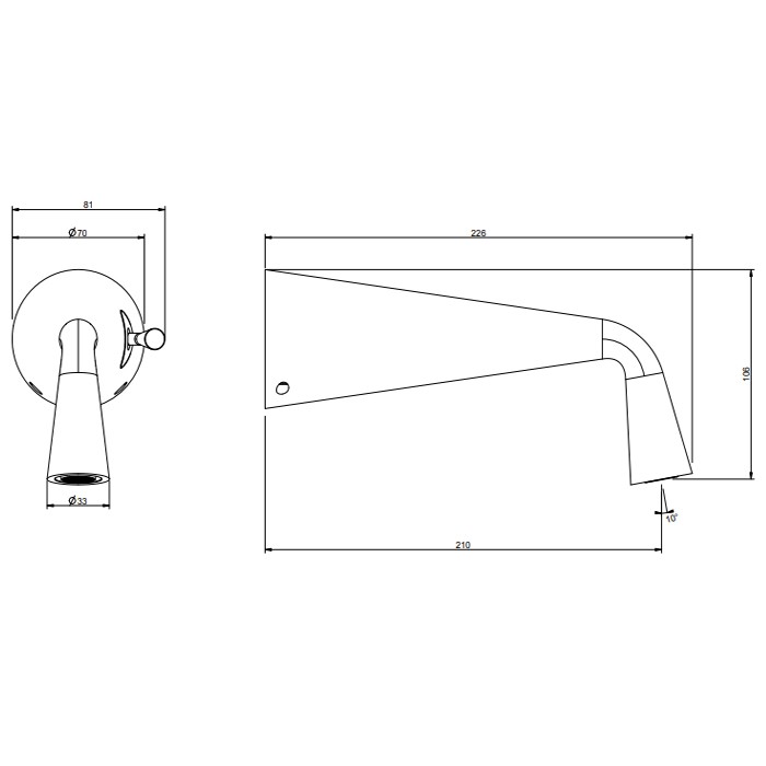Смеситель для раковины, встраиваемый, Gessi Cono, black metal brushed pvd арт. 45088#707