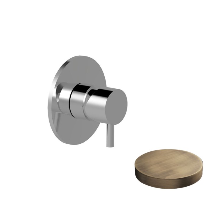 Внешняя часть для встраиваемого однорычажного смесителя, для душа, Giulini My future, бронза матовая арт. 5915-EPBROP