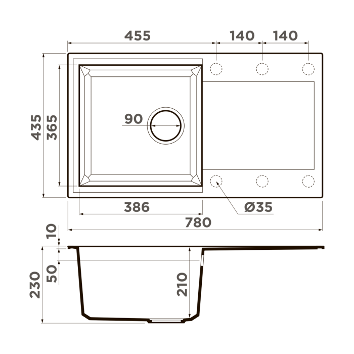 Кухонная мойка Omoikiri Sakaime 78-PL Tetogranit, цвет платина арт. 4993196
