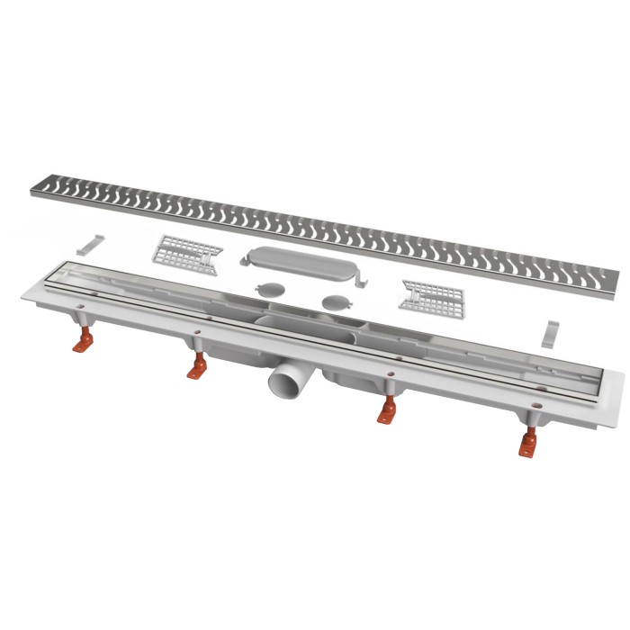 Душевой лоток D40 950 мм, боковой слив, пластиковый, решетка из нержавеющей стали, Harmony Azario - AZ-CH 950 H