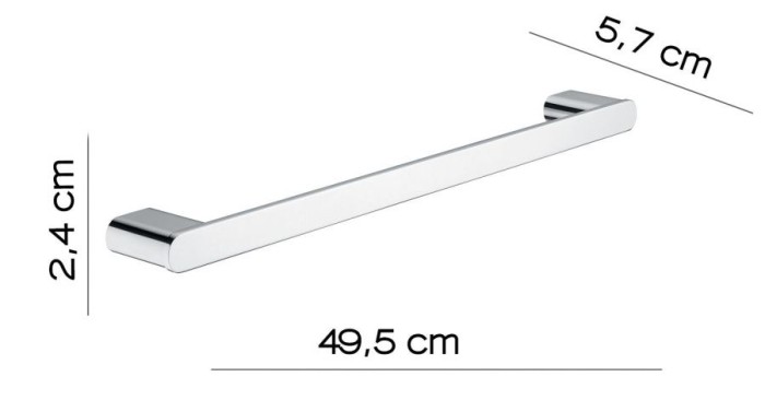Полотенцедержатель, длина 49.5 см Azzorre Gedy, A121/45(13) цвет: хром