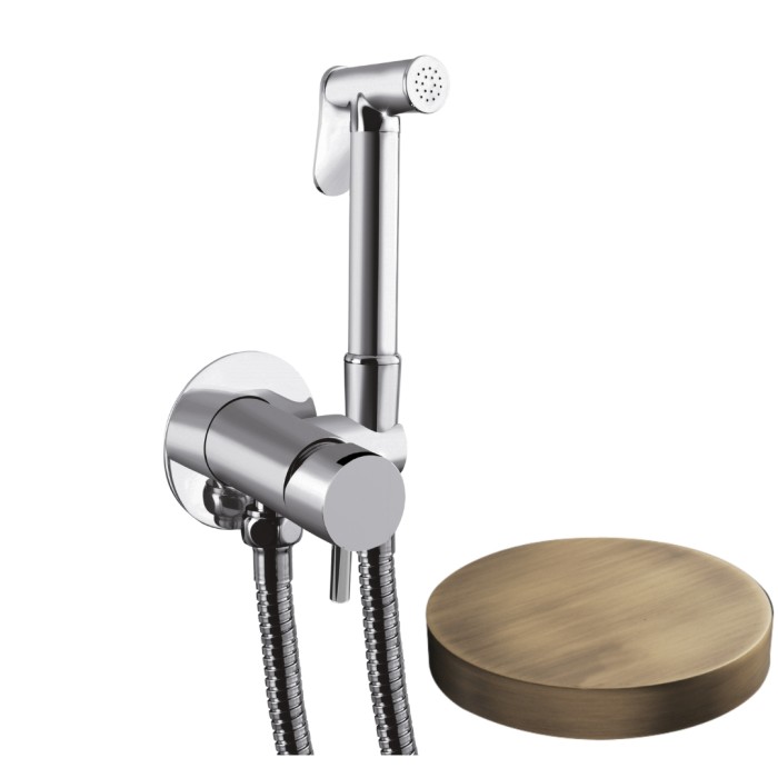 Гигиенический душ со смесителем, Giulini My future, бронза матовая арт. SH25/MFBROP