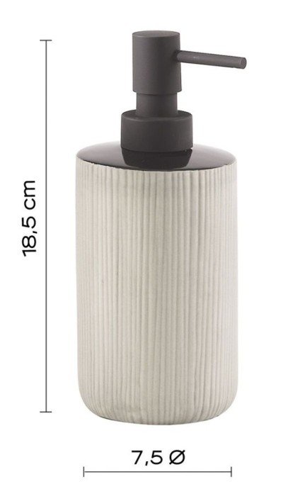 Настольный керамический дозатор с пластиковой помпой Naomi Gedy, NO80(08) цвет: черный