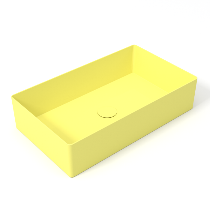 Накладная раковина 60x35x14 см, Olympia ceramica Slice, желтый глянцевый арт. SLC42RE60030